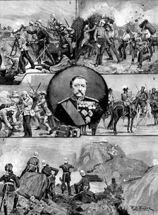 Incidents of Lord Napier of Magdala's military career, 1890. Creator: P Naumann
