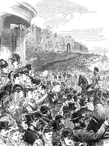 Incidents of the Easter Volunteer Review, 1870. Creator: Unknown