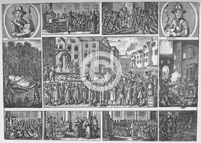 Incidents in Venner's Rising and the execution of the rebel leaders, 1661 (1903). Artist: Unknown.