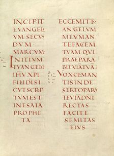 Incipit Page; Gospel Book, about 826-838. Creator: Unknown