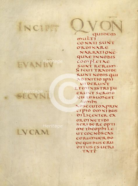 Incipit Page; Gospel Book, about 826-838. Creator: Unknown.