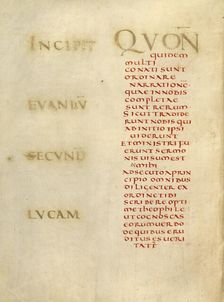 Incipit Page; Gospel Book, about 826-838. Creator: Unknown