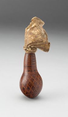 Incised and Painted Container for Lime with Carved Stopper, A.D. 1000/1470. Creator: Unknown