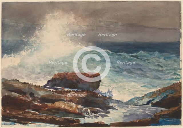 Incoming Tide, Scarboro, Maine, 1883. Creator: Winslow Homer.