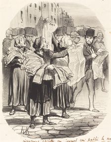 Inconvénient d'acheter un journal..., 1848. Creator: Honore Daumier