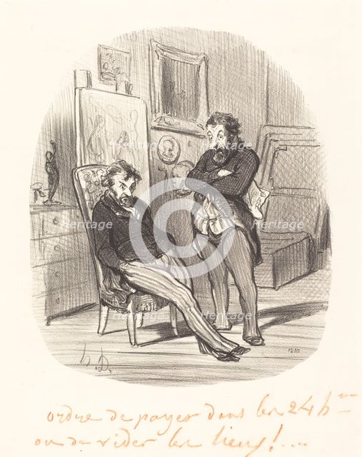 Inconvénient d'envoyer un mauvais tableau à l'exposition, 1848. Creator: Honore Daumier.