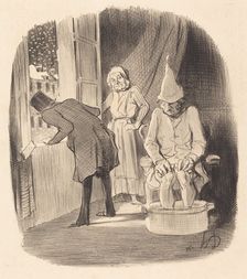 Inconvénient de mettre son logement à louer au mois de janvier, 1847. Creator: Honore Daumier