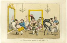 Inconvenient Partners in Waltzing, 1817/19. Creator: Isaac Robert Cruikshank