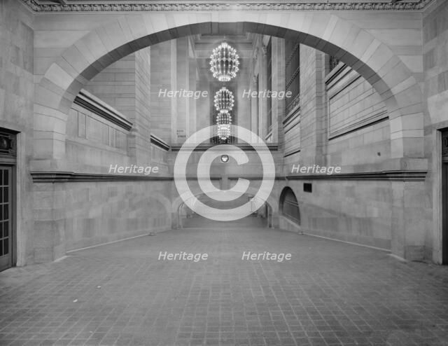 Incline from subway to suburban concourse, Grand Central Terminal, N.Y. Central Lines, c1910-1920. Creator: Unknown.