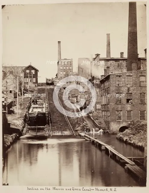 Incline on the Morris and Essex Canal, Newark, New Jersey, c. 1870. Creator: Unidentified Photographer.