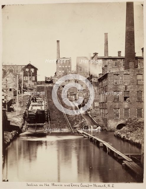 Incline on the Morris and Essex Canal, Newark, New Jersey, c. 1870. Creator: Unidentified Photographer.
