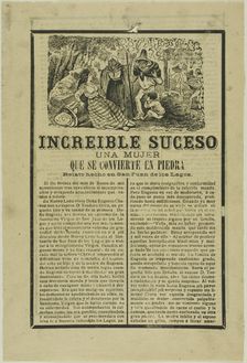 Incredible Event: Woman Turns to Stone, 1903. Creator: José Guadalupe Posada