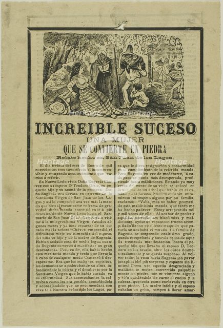 Incredible Event: Woman Turns to Stone, 1903. Creator: José Guadalupe Posada.