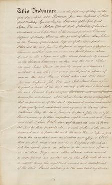 Indenture of Jemima, Amity Hall Estate, 1820. Creator: Unknown