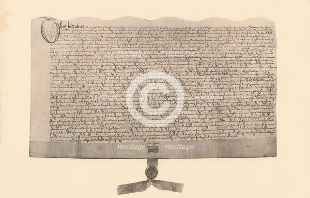 Indenture for the sale of land', signed by Guy Fawkes, (early 17th century), 1901. Artist: Unknown