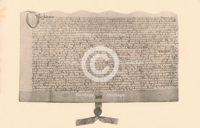 Indenture for the sale of land', signed by Guy Fawkes, (early 17th century), 1901. Artist: Unknown