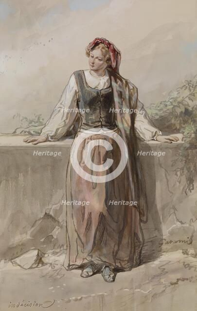 Indecision, 1859-1865. Creator: Paul Gavarni.