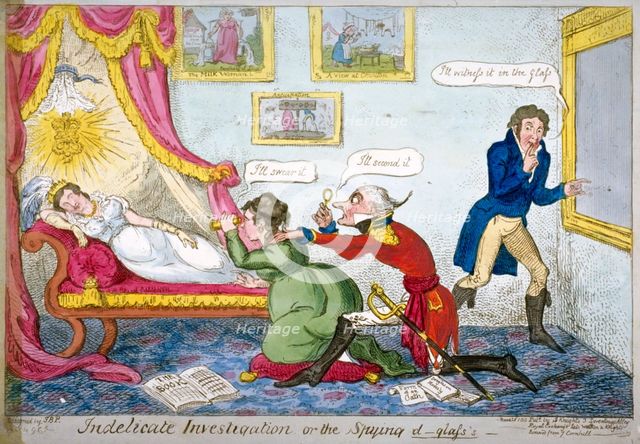 'Indelicate Investigation or the Spying D-glass's', 1813. Artist: George Cruikshank