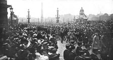 "Independence Day" In Paris; A battalion of the 16th American regiment..., 1917 Creator: Unknown