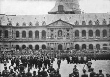 "Independence Day" in Paris; On July 4, 1917, the beginning of the Franco-American..., 1917. Creator: Unknown