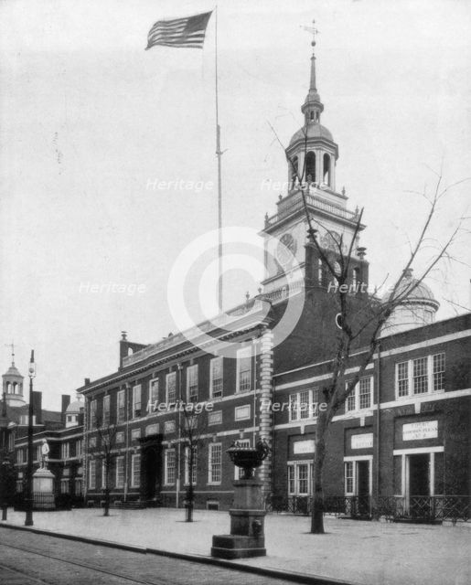 Independence Hall, Philadelphia, USA, late 19th century.Artist: John L Stoddard