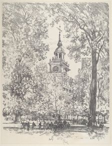 Independence Square and the State House, 1912. Creator: Joseph Pennell