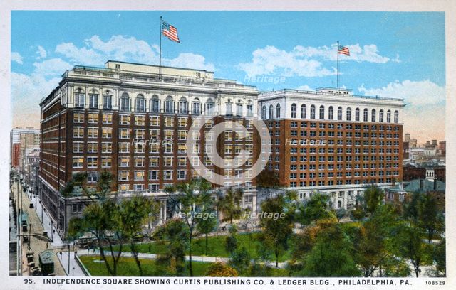 Independence Square, Philadelphia, Pennsylvania, USA, 1926. Artist: Unknown