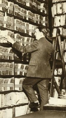 Index of fingerprints at Scotland Yard, London, c1912, (1935). Creator: Unknown