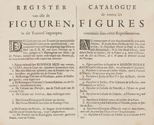 Index to the plates of the Tooneel Der Voornaamste Nederlands Huizen, En Lust Hoven, Naar..., n.d.. Creator: Unknown