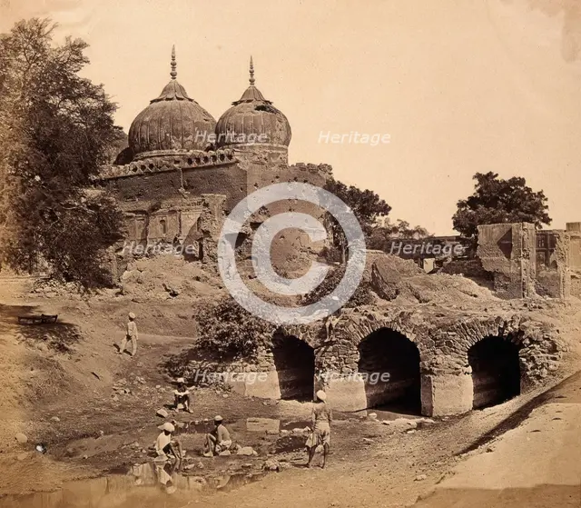 India: a ruined mosque near the 'Custom House' battery, c1858. Creator: Felice Beato.