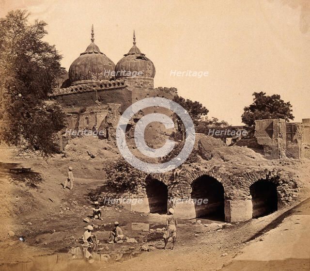 India: a ruined mosque near the 'Custom House' battery, c1858. Creator: Felice Beato.