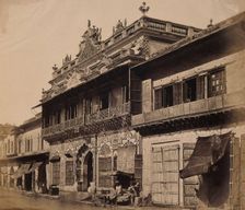 India: an ornate town house in Chandnee Chowk c1858. Creator: Felice Beato
