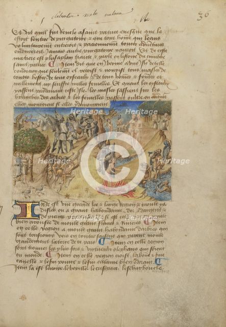 India; Livre des merveilles du monde (Book of the Marvels of the World), about 1460-1465. Creator: Master of the Geneva Boccaccio.