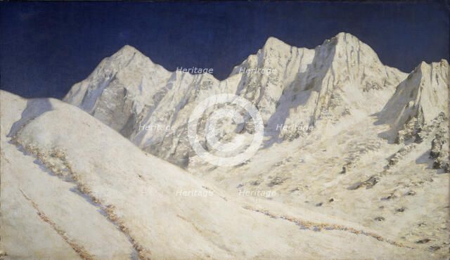 India. Snow on the Himalayas, 1874-1876. Artist: Vereshchagin, Vasili Vasilyevich (1842-1904)