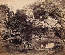 India: the Crow's Nest battery beside a small pond, c1858. Creator: Felice Beato