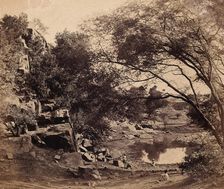 India: the Crow's Nest battery beside a small pond, c1858. Creator: Felice Beato