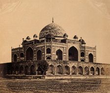 India: the tomb of the Emperor Hoomaon where Major Hodson captured the King of Delhi c1858. Creator: Felice Beato