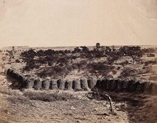 India: view from Mount Picket with Metcalfe's House and stables in the distance, c1858. Creator: Felice Beato