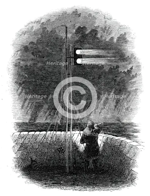 Indian Mail signals, at Folkestone, 1844. Creator: Unknown.
