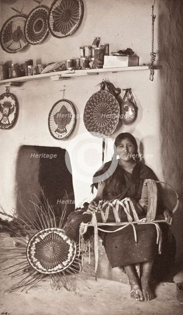 Indian Mother With Her Child, Printed 1900 circa. Creator: A. C. Vroman.