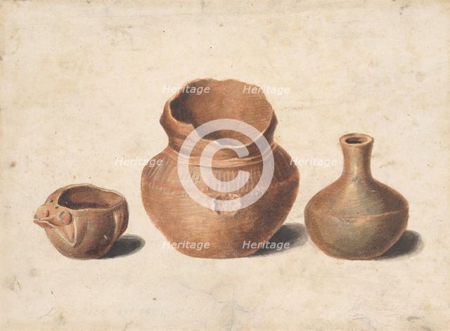 Indian Antiquities (Copy after Engraving in American Medical and Philosophical Register, 1812).  Creator: Pavel Petrovic Svin'in.