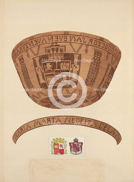 Indian Basket, 1935/1942. Creator: Gordena Jackson.