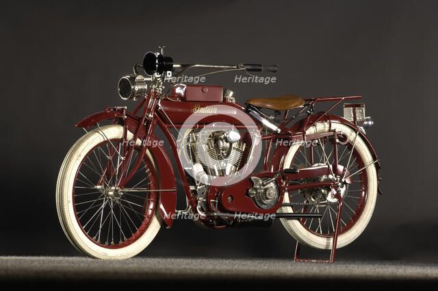 Indian big twin 1915. Artist: Simon Clay.
