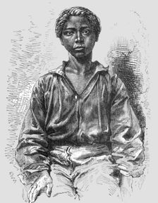 'Indian boy; Indian-Rubber Groves of the Amazons 1875. Creator: Unknown