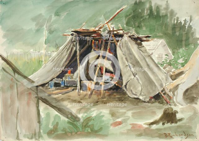 Indian Camp, Alaska, ca. 1880-1914. Creator: Theodore J. Richardson.