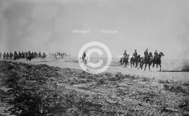 Indian Cavalry in desert on the Tigris, between 1914 and c1918. Creator: Bain News Service.