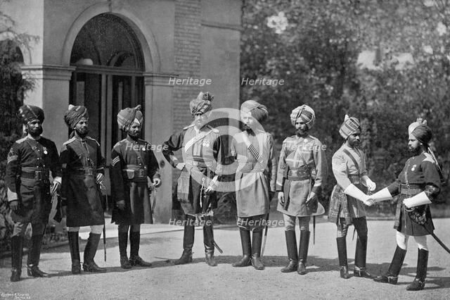 Indian cavalrymen, 1896. Artist: Gregory & Co