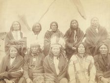 Indian chiefs who counciled with Gen Miles and setteled [sic] the Indian War -- 1 Standing..., 1891. Creator: John C. H. Grabill