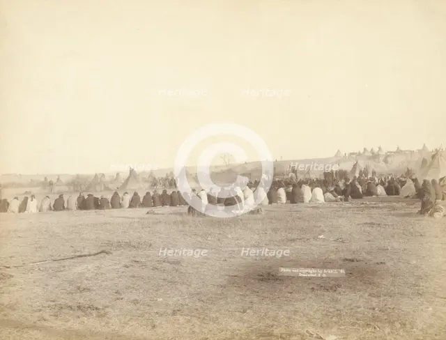 Indian Council in Hostile Camp, 1891. Creator: John C. H. Grabill.