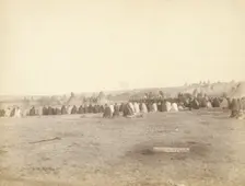 Indian Council in Hostile Camp, 1891. Creator: John C. H. Grabill